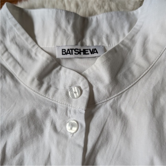 NWOT Batsheva 6 Grace Blouse White 
Victorian Cottagecore Prairie Lace Poplin - Picture 6 of 11